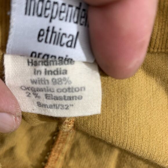 Lucy & Yak Corduroy Overalls Womens Small S32 Yellow Organic Cotton Relaxed Fit - Picture 10 of 13